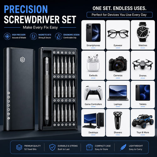 Portable Precision Screwdriver Repair Set